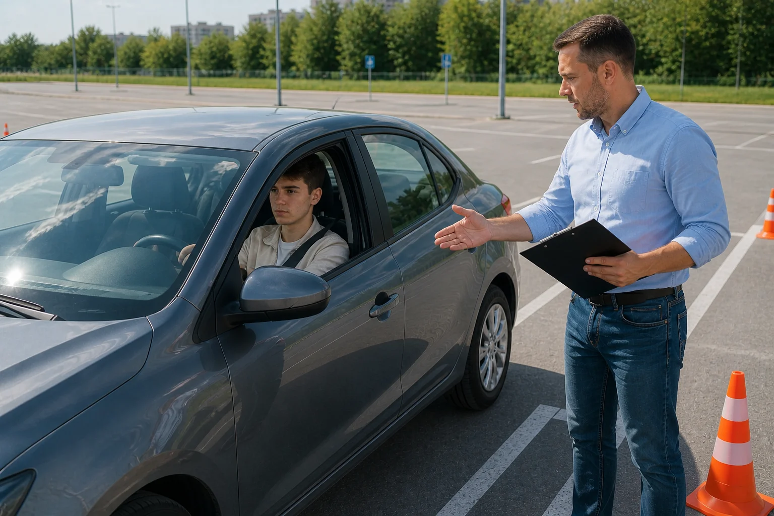первое занятие в автошколе обучение вождению автодром